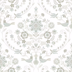 Britt Woodland Damask Vinyl Wallpaper Fine Decor - Neutral
