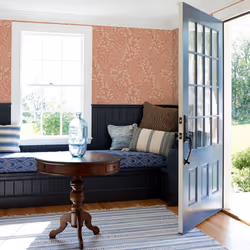 Elin Botanical Vinyl Wallpaper Fine Decor - Coral