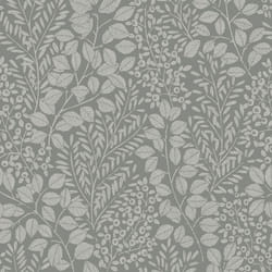 Elin Botanical Vinyl Wallpaper Fine Decor - Charcoal