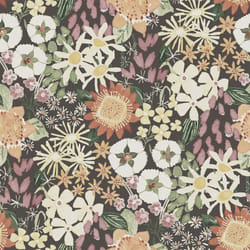 Karina Wildflower Garden Vinyl Wallpaper Fine Decor - Berry