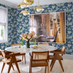 Karina Wildflower Garden Vinyl Wallpaper Fine Decor - Blue