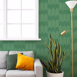 Nyle Chevron Stripe Vinyl Wallpaper Fine Decor - Green/Blue