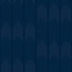 Nyle Chevron Stripe Vinyl Wallpaper Fine Decor - Blue