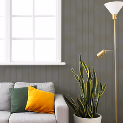 Nyle Chevron Stripe Vinyl Wallpaper Fine Decor - Charcoal