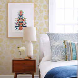 Inge Floral Vinyl Wallpaper Fine Decor - Ochre