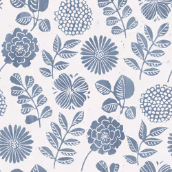 Inge Floral Vinyl Wallpaper Fine Decor - Blue