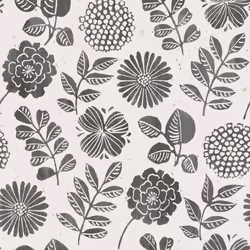 Inge Floral Vinyl Wallpaper Fine Decor - Black
