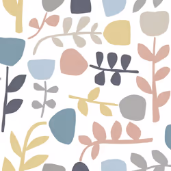 Juni Tulip Wallpaper Fine Decor - Blue/Pink