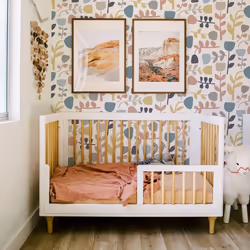 Juni Tulip Wallpaper Fine Decor - Blue/Pink