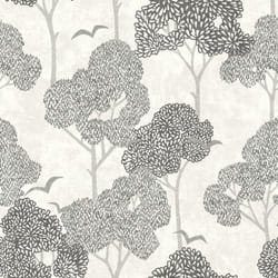 Lykke Tree Wallpaper Fine Decor - Black