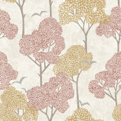 Lykke Tree Wallpaper Fine Decor - Coral