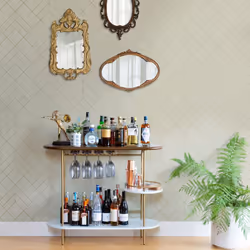 Sander Geometric Wallpaper Fine Decor - Beige/Gold