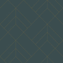 Sander Geometric Wallpaper Fine Decor - Slate/Gold