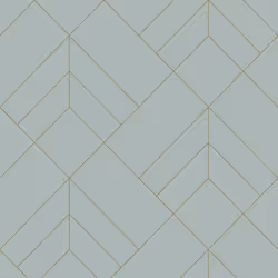 Sander Geometric Wallpaper Fine Decor - Sky/Gold