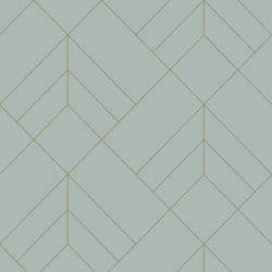 Sander Geometric Wallpaper Fine Decor - Sky/Gold