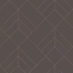 Sander Geometric Wallpaper Fine Decor - Brown/Gold
