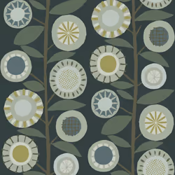 Sisu Floral Geometric Wallpaper Fine Decor