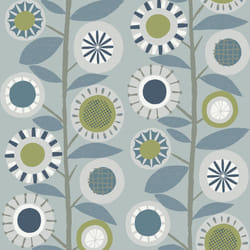Sisu Floral Geometric Wallpaper Fine Decor - Blue
