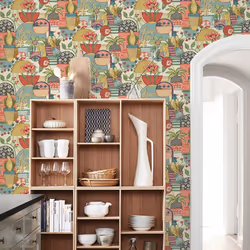 Fika Blissful Birds Wallpaper Fine Decor - Blue/Purple