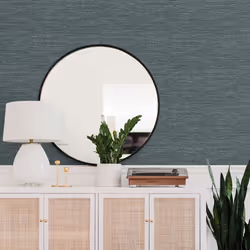 Malin Grasscloth Wallpaper Fine Decor - Blue
