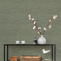 Malin Grasscloth Wallpaper Fine Decor - Hunter Green