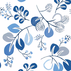 Jonah Leaf Trail Wallpaper Fine Decor - Blue