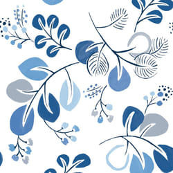 Jonah Leaf Trail Wallpaper Fine Decor - Blue