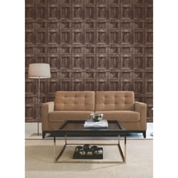 Brewster FD31055 Wood Panel Wallpaper-Chocolate