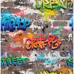 Graffiti Wallpaper Urban Brick Luxury Heavyweight Fine Decor