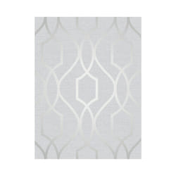 Apex Geometric Trellis Wallpaper Fine Decor - Stone/Silver