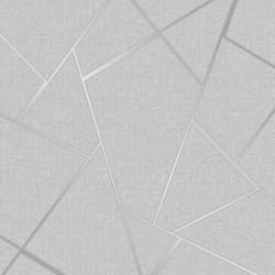 Fine Decor Quartz Fractal Silver Wallpaper FD42280