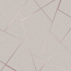 Fine Decor Quartz Fractal Rose Gold Wallpaper FD42282