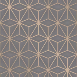 Fine Decor Pulse Star Geometric Charcoal Wallpaper FD42350