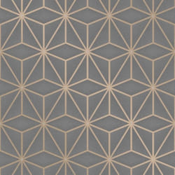 Fine Decor Pulse Star Geometric Charcoal Wallpaper FD42350