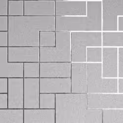 Metallic Foil Square Geometric Wallpaper Grey Silver Shine Fine Decor Platinum