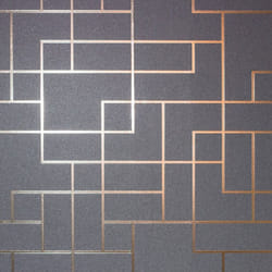 Fine Decor Platinum Geo Square Rose Gold Wallpaper FD42492