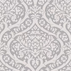 Fine Decor Sandringham Damask Silver Wallpaper FD42529