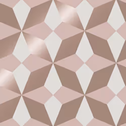 Fine Decor Nova Geometric Rose Gold Wallpaper FD42547