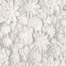3D Effect Floral Wallpaper Flowers White Grey Washable Fine Decor Dimensions