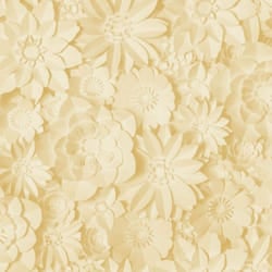 Fine Decor Dimensions Floral Yellow Wallpaper FD42597