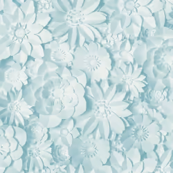3D Effect Floral Wallpaper Flowers Light Blue Washable Fine Decor Dimensions