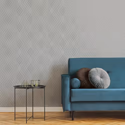 Fine Decor Shard Trellis Stone Silver Wallpaper FD42603