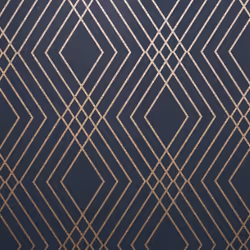 Fine Decor Shard Trellis Navy Gold Wallpaper FD42605