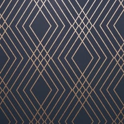 Fine Decor Shard Trellis Navy Gold Wallpaper FD42605