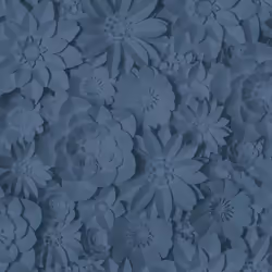 3D Effect Floral Wallpaper Washable Flowers Fine Decor Dimensions Navy