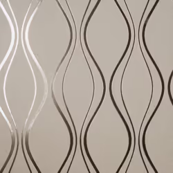 Vymura Foil Platinum Contour Wave Beige Wallpaper FD42802