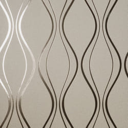 Vymura Foil Platinum Contour Wave Beige Wallpaper FD42802