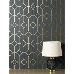 Platinum Rosco Trellis Charcoal Wallpaper