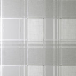 Larson Check Wallpaper Fine DÃ©cor Tartan Textured Vinyl Metallic Grey Silver