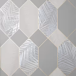 Fine Decor Miami Troprical Geo Grey Wallpaper FD42835